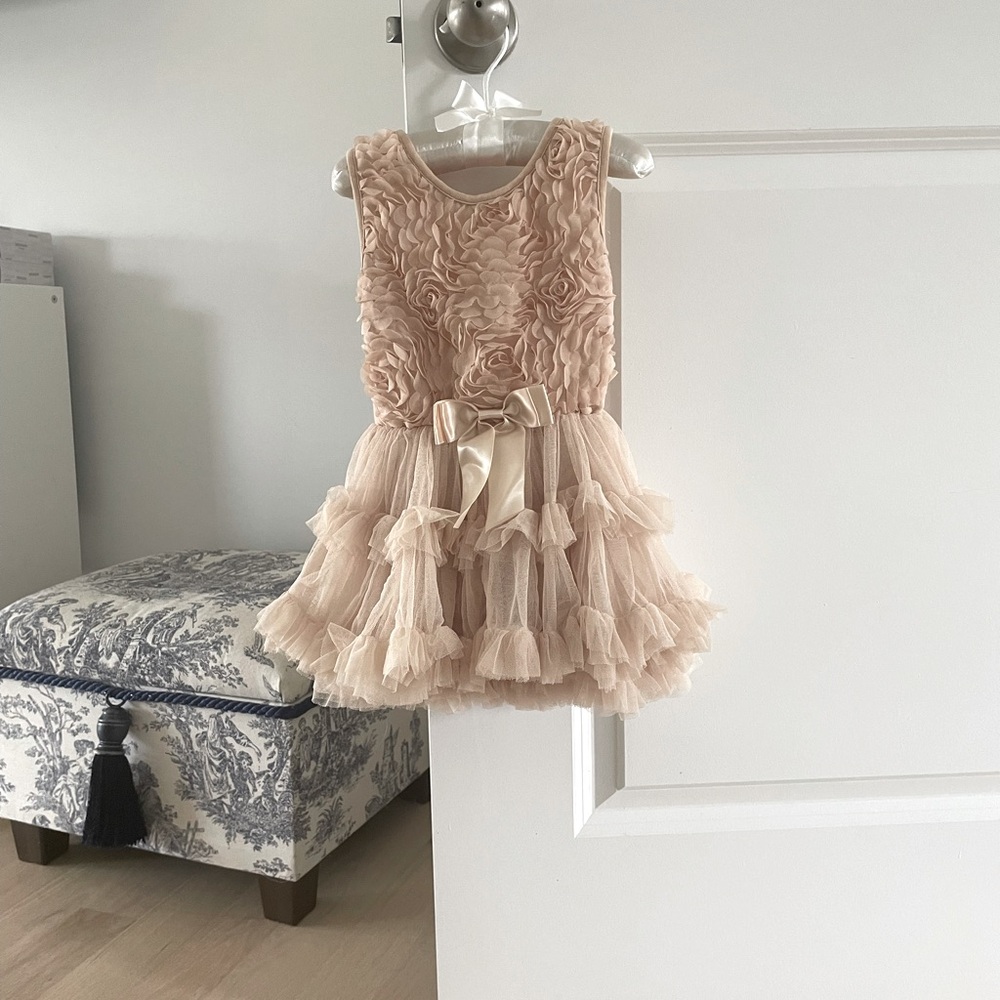 Popatu toddler party dress in champagne